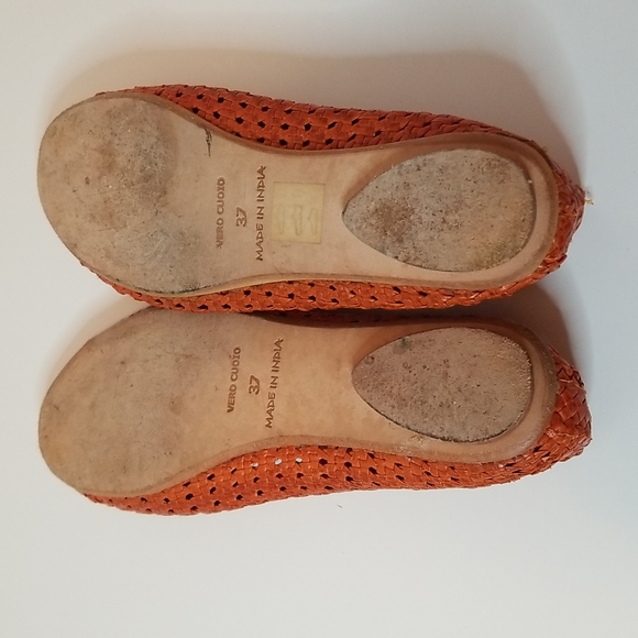 Audrey Brooke Vero Cuoiro Orange Flats - Picture 8 of 8